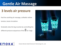 Masseur de compression d'air sans fil électrique chauffant pliable pour mollets et jambes, favorisant la circulation sanguine et la récupération