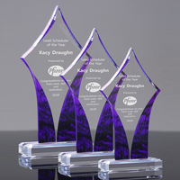 Plaque de remise en cristal personnalisée, 26mm, cadeau, tasse en verre illuminée pour la cognition, remise de diplôme et d'appréciation