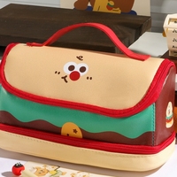 Nouvelle Trousse de Bureau Mignonne 2026 - Grande Capacité, Toile Anti-taches, Fermeture Éclair - Design Unique pour Étudiants, École et Bureau