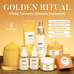 Brightening Skincare Beauty Products Whitening Facial Kit Soothing Turmeric Skin Care Set - Product Image 3