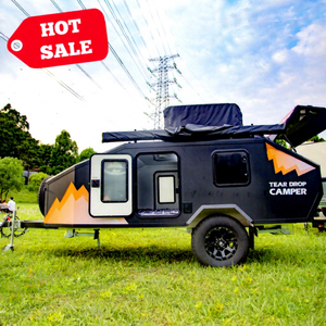 Remolque Utilitario Tipo Lágrima Todoterreno de 16 pies con Paneles Compuestos de Aluminio Personalizados de Lujo Manley, Cocina de Acero Inoxidable, 980 kg - Product Image 1