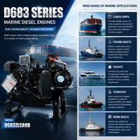 D683 Serie Schiffsdieselmotor 6-Zylinder Wassergekühlter Motor 2200rpm-2430rpm für Frachtschiffe und Marine-Generatorsätze