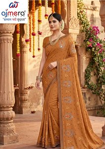 Sari en coton imprimé traditionnel doux, élégant, ethnique, pour les fêtes, séchage rapide, par Ajmera Fashion, élégant pour femmes - Product Image 5