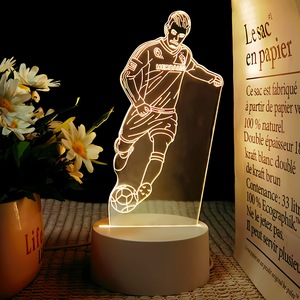 Lámpara de Noche 3D Serie Estrella de Fútbol - Ronaldo, Lámpara de Mesa LED con Control Remoto Táctil para Dormitorio - Product Image 5