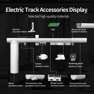 Juego de Motor Blanco KYOK + Riel en Forma de D Blanco - Sistema de Cortinas Integrado Blanco Puro - Product Image 3