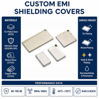 Cache de blindage EMI RF personnalisé en nickel-argent pour module WiFi, carte PCB SMT, estampage de précision au niveau de la carte, OEM