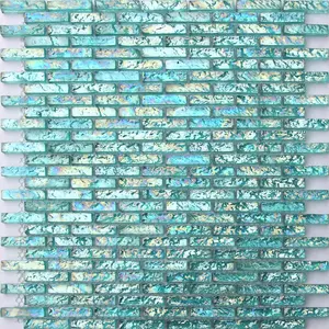 Rosa de lujo iridiscente piscina azulejos mosaico de vidrio para Hotel Villa