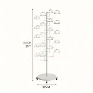 Estante móvil de exhibición de sombreros de varias capas para tienda de ropa, estantería de almacenamiento de sombreros para niños, expositor de sombreros de suelo. - Product Image 2