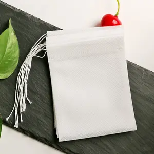 Drawstring del tessuto non tessuto filtro di tè sacchetto di carta biodegradabile