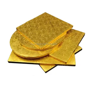 Wellpappe Kuchen bretter Karton benutzer definierte Kuchen Werkzeuge Masonite MDF Kuchen brett weißes Papier Box Pergament papier Gold Kuchen brett