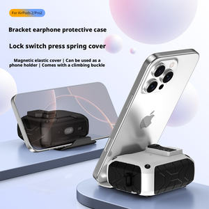 Funda Protectora para <span class=keywords><strong>AirPods</strong></span> 4 con Soporte para Teléfono, Diseño de Tapa Abatible con Bloqueo para <span class=keywords><strong>AirPods</strong></span> Pro 2 - Product Image 3