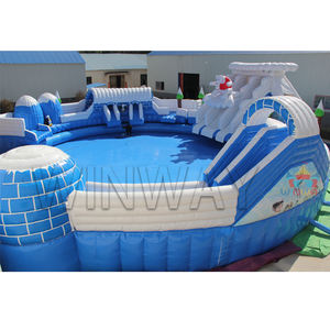 Aire de jeux d'eau gonflable Snow World de qualité commerciale plusieurs obstacles conception d'ours polaire usine directe personnalisée pour adultes - Product Image 3