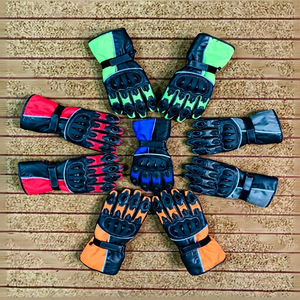 Guantes de cuero para todos los dedos, impermeables, resistentes al viento, con correa ajustable para la muñeca, para ciclismo, uso unisex en invierno - Product Image 1