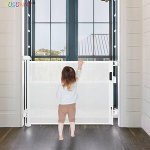Zarif tasarım köpek kapısı ile kapalı ve açık geri çekilebilir örgü bebek emniyet kapısı mutfak kapı - Product Image 3