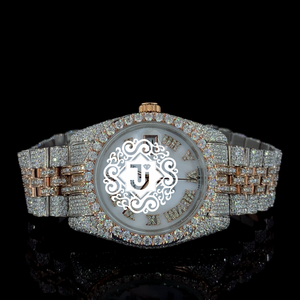 Reloj de pulsera mecánico de acero inoxidable de primera calidad con números romanos, diseño brillante, unisex, informal, para fiesta, JXSP60 - Product Image 1