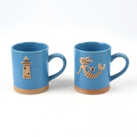 Vente en gros tasse moderne personnalisée océan poisson de mer sirène nouveauté boisson lait tasse à café en céramique pour cadeau