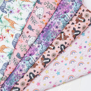 ผ้าโพลีเอสเตอร์สแปนเด็กซ์สำหรับเสื้อผ้าผ้าบูลเลทถักลายผีเสื้อแบบดิจิตัล - Product Image 3