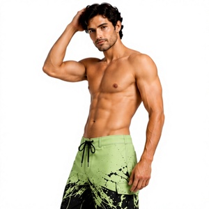 <b>Mens</b> Board Shorts Quick Dry Breathable Swim <b>Trunks</b> Drawstring Waist Pockets Mountain Print Polyester Fabric Custom Logo Surf - Product Image 1
