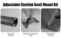 Starlink V5 Montage-Kit Verstellbare Wand- und Dachrand-Montagehalterung Satellitenschüssel-Stangenhalterung für 5. Generation mit Hardware
