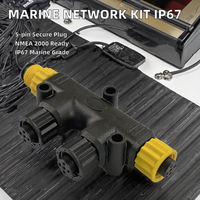 Kit de démarrage réseau marin en laiton/nylon IP67, adaptateur NMEA 2000, câble femelle 5 broches automobile, connecteur M12 à codage A