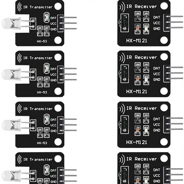 Digital 38kHz IR Receiver & Transmitter Sensor Modules Kit-Ergonomic Electronic Building Blocks