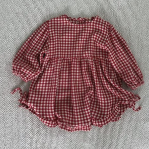 <span class=keywords><strong>Ht2025</strong></span> dài tay áo trẻ em bé cô gái kẻ sọc Dresses trẻ sơ sinh Toddler trẻ em Ruffle ăn mặc cho mùa xuân mùa thu quần áo bán buôn - Product Image 4