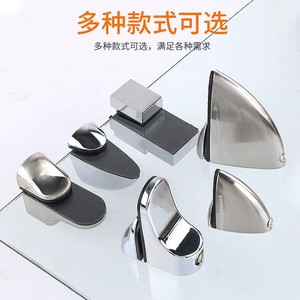 Zinc Alloy Glass Clamp <b>Corner</b> Wall Mounted Polished Heavy Duty <b>Shelf</b> Bracket - Product Image 5