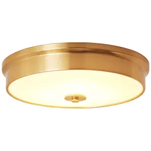 Stile nordico in ottone montaggio a filo della luce di soffitto di lusso soggiorno camera da letto balcone corridoio lampade a soffitto luce moderna