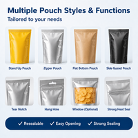 Pochette verticale personnalisée de 3,5 pouces avec fermeture éclair de sécurité, anti-odeur, en Mylar de qualité alimentaire, pour emballage plastique