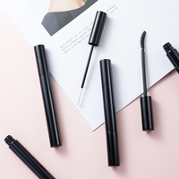 Tube vide en plastique luxueux et personnalisable, noir brillant, pour mascara, sérum pour cils, diamètre 14 mm, pour produits de beauté, faux cils