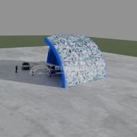 Structure de Tente Gonflable Professionnelle pour la Construction, Imperméable, Résistante au Vent et au Soleil, Installation Facile, Hangar pour Hélicoptère