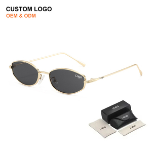 <span class=keywords><strong>Occhiali</strong></span> da Sole Poligonali con Etichetta Privata, Confezione Personalizzata, Stampa Logo, Montature <span class=keywords><strong>Sottili</strong></span> in Metallo Vintage, Protezione UV400, Produttore di <span class=keywords><strong>Occhiali</strong></span> da Sole - Product Image 2