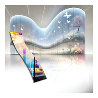 Écran publicitaire numérique LED transparent pour vitrine de magasin, écran d'affichage holographique 3D à vision directe