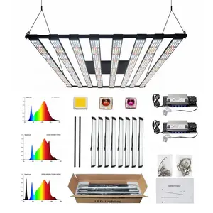 Hydroponic Plant Grow Light Full Spectrum 480W 640W Mint White Dimmable LED Grow Light IR For Vertical Farming