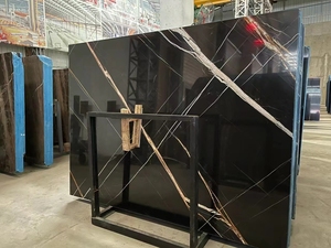 Tùy chỉnh tự nhiên tinh khiết màu đen đá cẩm thạch với dòng vàng <span class=keywords><strong>Iran</strong></span> Đen Đá Cẩm Thạch tĩnh mạch của vàng tĩnh mạch tunisa vàng đen stlaurent gạch đá cẩm thạch - Product Image 3