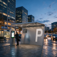 Abri de bus et de vélos intégré pour le transport public, avec stationnement de vélos, auvent de transit, recharge de véhicules électriques, personnalisable OEM, vente en gros, extérieur