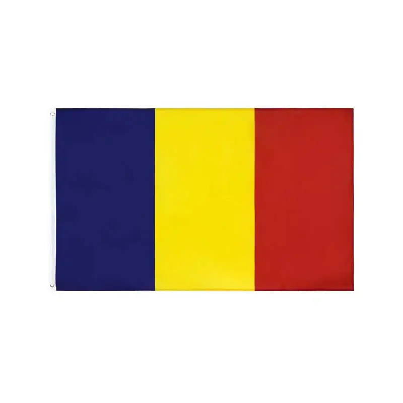 NXカスタムパーソナライズ製品耐久性のある3 * 5FTポリエステルルーマニア旗2つの真ちゅう製バックル付き