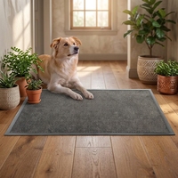 Tapis antidérapants en polyester populaires fabriqués en Chine, durables et compacts avec des fibres de jute, pour l'extérieur, l'entrée, la salle de bain, à bas prix