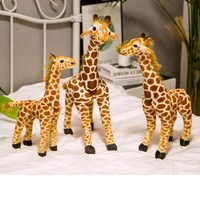 Grande peluche personnalisée girafe vente en gros jouets animaux sauvages grande taille réaliste simulation girafe peluche pour garçons jouets