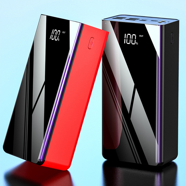 Trending Products 2023 New Arrivals Mirror Led Display Fast Charging Powerbank 50000mah Mobile 30000 Mah Power Bank 50000 Mah