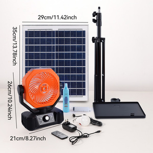 Nieuwe Solar Led Fan Light Draagbare Outdoor Noodverlichting Camping Afstandsbediening Auto Hoofd Schudden Koeler Ventilator Met Licht Voor Vissen - Product Image 6