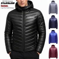 Veste d'hiver unisexe légère en duvet coupe-vent et imperméable avec capuche pour l'extérieur