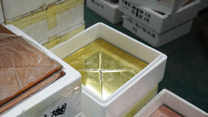 Mosaïque géométrique HUAJINDE, carreaux de miroir 4 mm, motif diamant, verre doré, design <span class=keywords><strong>parquet</strong></span> moderne, 300x300 mm, résistant à l'eau pour la pièce - Product Image 5