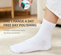 Chaussettes Compressées Sans Lavage Pratiques, Hygiéniques, Compactes, Respirantes et Élastiques pour Usage Quotidien, Idéales pour Hôtels, Spas et Voyages