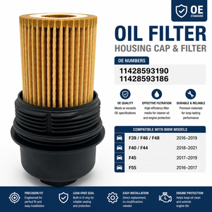 Tapa de Llenado de Aceite para Automóvil Nomad Grade para <span class=keywords><strong>BMW</strong></span> F39 F46 F48 16-19; F40 F44 18-21; F45 17-19; F55 16-17 OE 11428593190+ 11428593186 - Product Image 1
