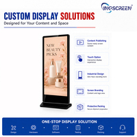 Kiosque d'affichage LCD INGSCREEN, écran tactile, lecteur d'affichage numérique Android, machine publicitaire verticale d'intérieur pour centre commercial