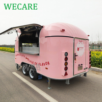 Wecare 400*210*210cm chariot à café remorques Concession remorque camion de restauration rapide camion de crème glacée chariot de nourriture