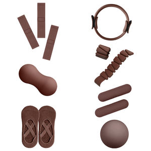 Women Home Fitness Chocolate <b>Brown</b> Pilates Accessory Silicone Yoga <b>Socks</b> Ankle Weight Resistance Bands Pilates Ring - Product Image 1
