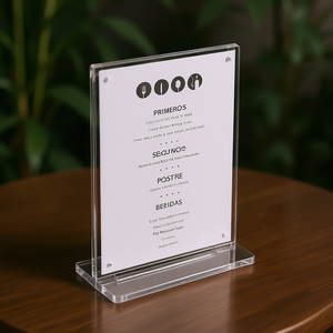 Porta Menu in Acrilico Trasparente per Dessert, Espositore da Tavolo per Ristoranti - Product Image 3