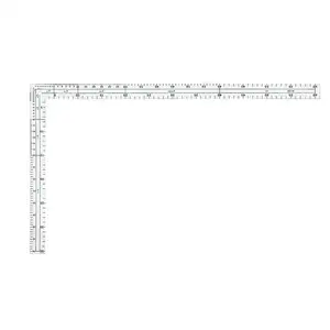 Professional L-shaped 90 Degree Stainless Steel Measuring Tool 250*500mm*2mm Drafting Rulers Pattern Turned Rulers